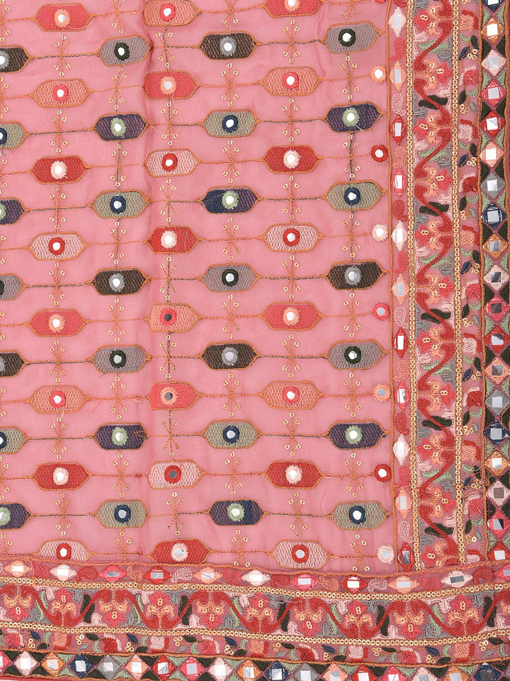 Neerus Purple embroidered anarkali kurta set - detail view 4