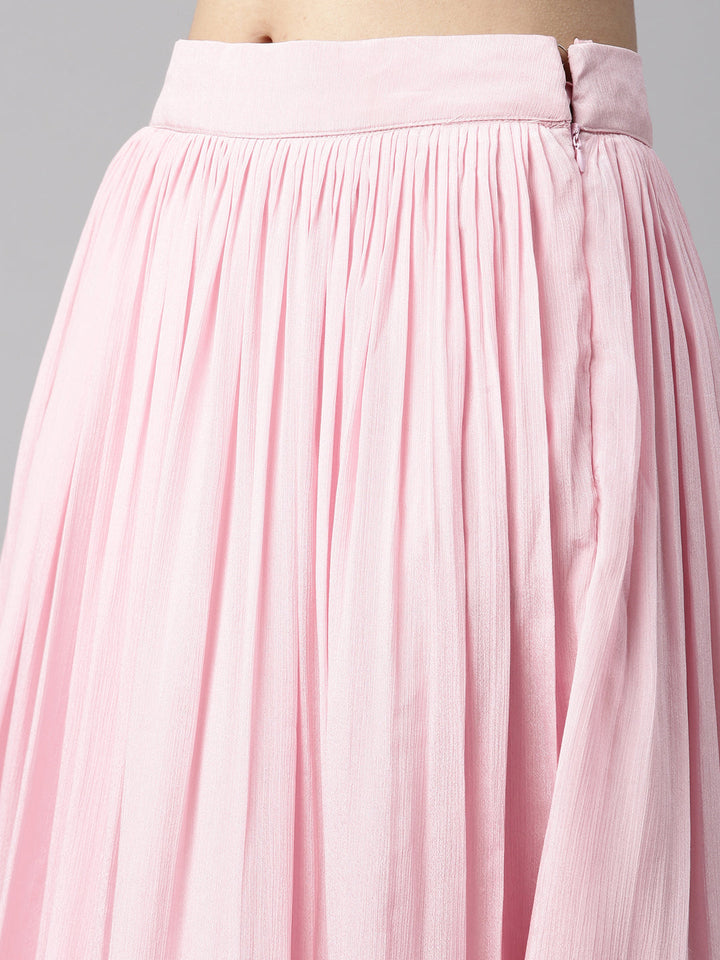 Neerus Pink georgette printed kurta set - detail view 3