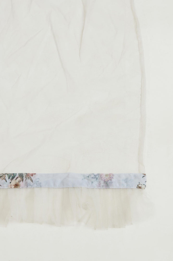 Neerus Grey Georgette Gown - detail view 5