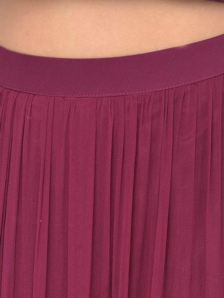Neerus Maroon georgette embellished lehenga choli - detail view 2