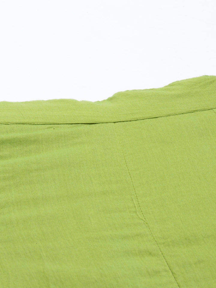 Neerus Yellow polyester solid palazzo bottom - detail view 2