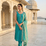 Rama Tissue Stone Work Three Piece Suit Set