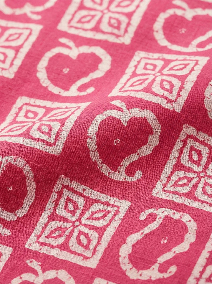Neerus Pink silk digital printed kurta - detail view 3