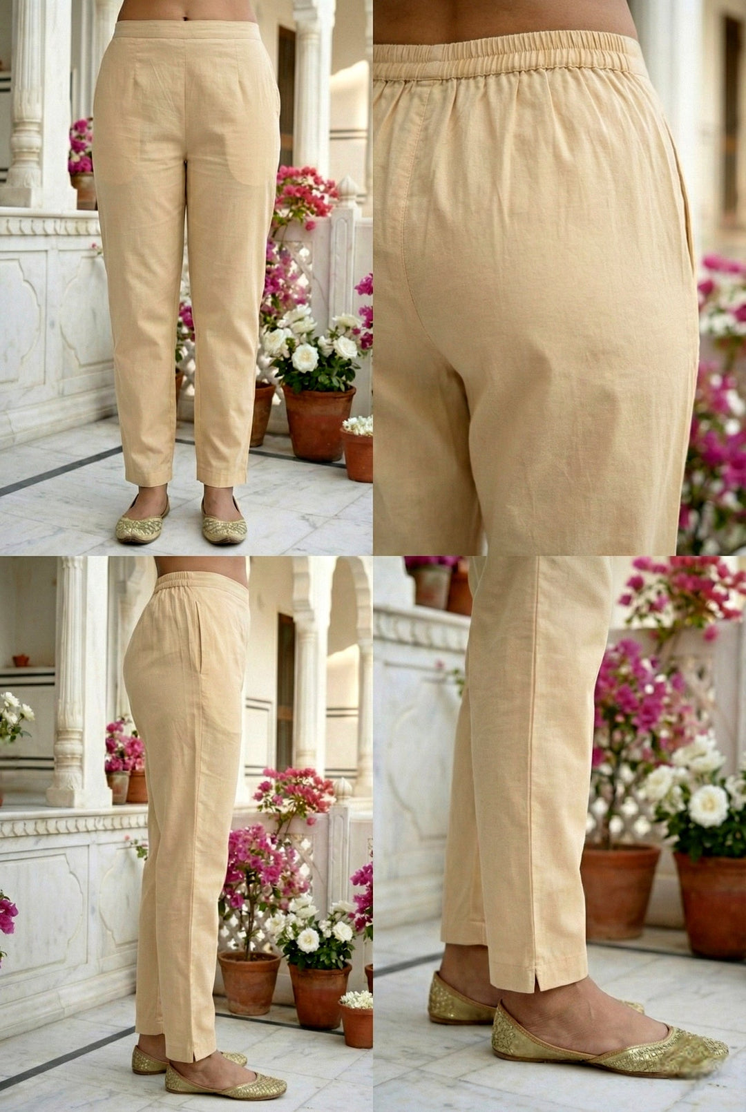Neerus White silk hand embroidered suit set - detail view 4