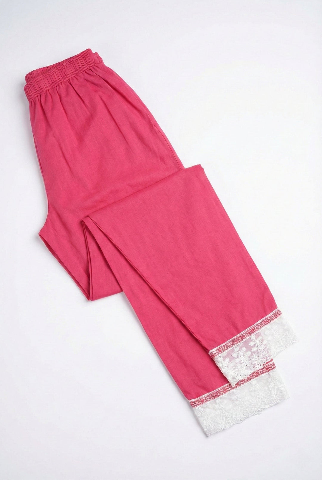 Neerus Pink cotton printed suit set - detail view 2