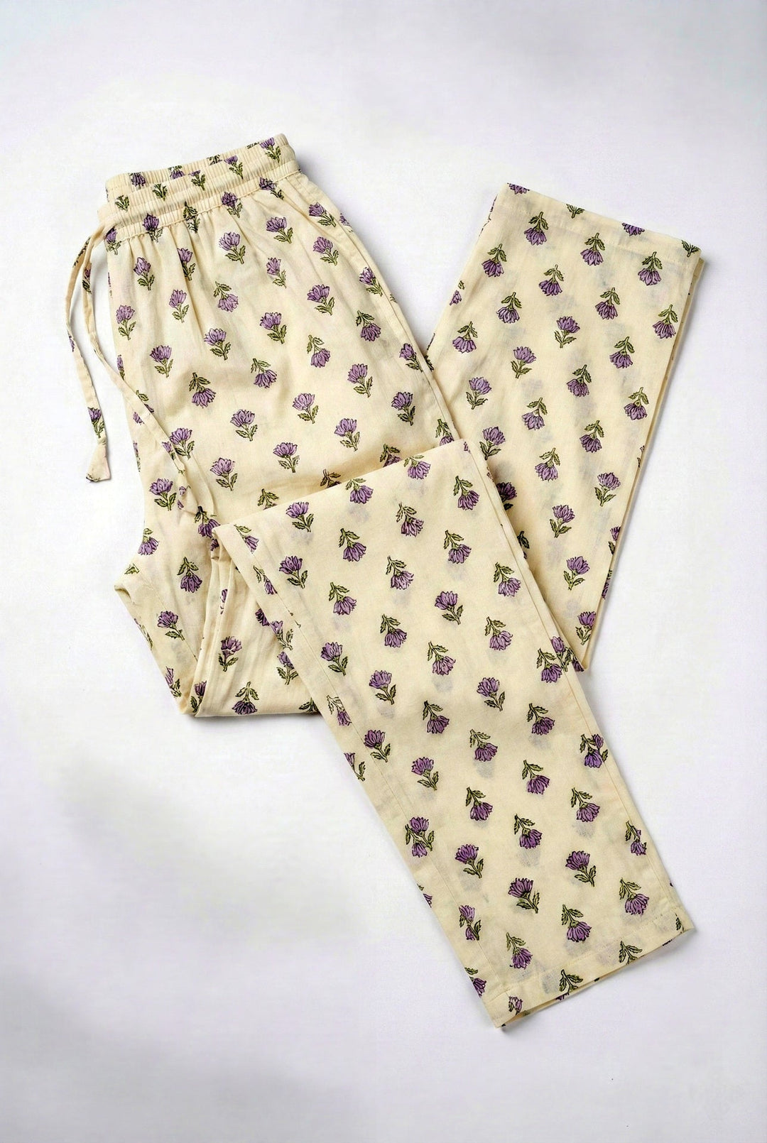 Neerus Purple cotton digital printed suit set - detail view 3