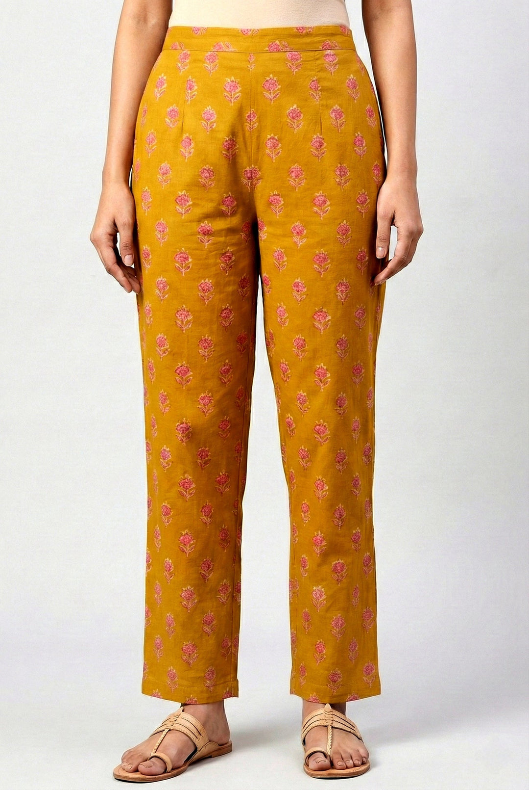 Neerus Gold cotton thread embroidered suit set - detail view 3