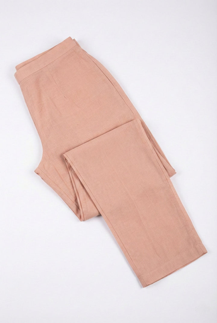 Neerus Pink muslin solid co-ord set - detail view 2