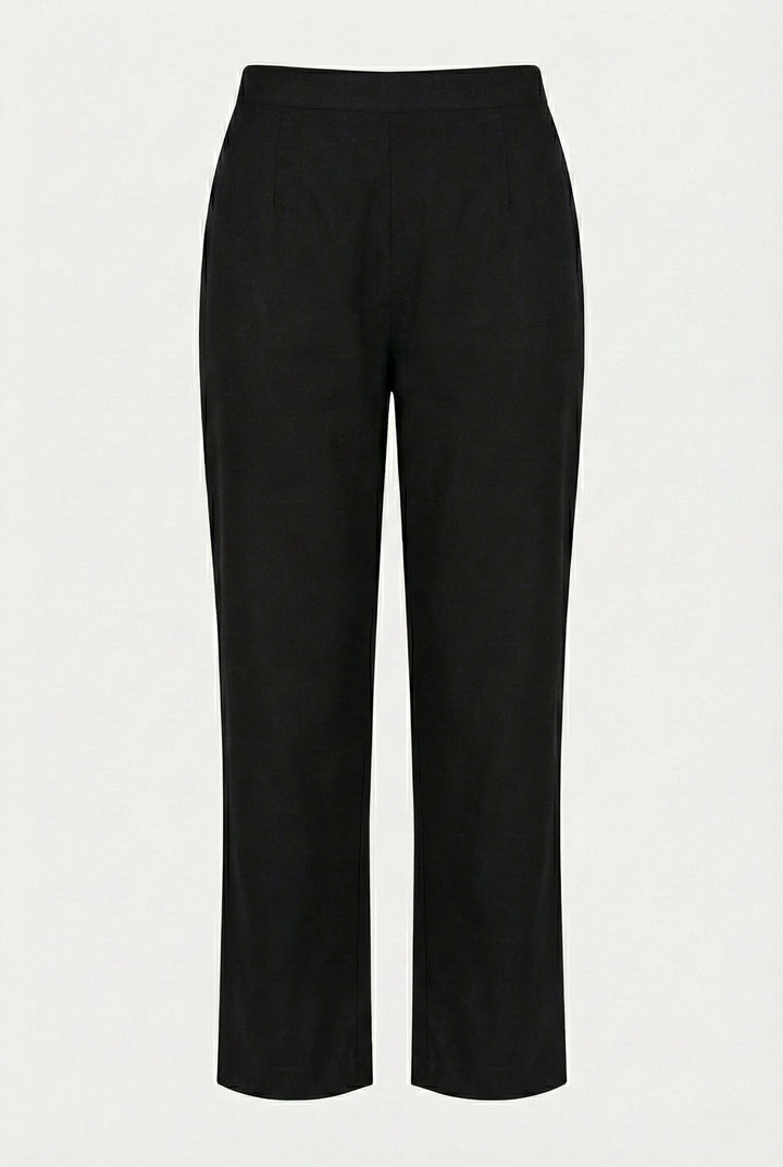 Neerus Black silk hand embroidered suit set - detail view 4
