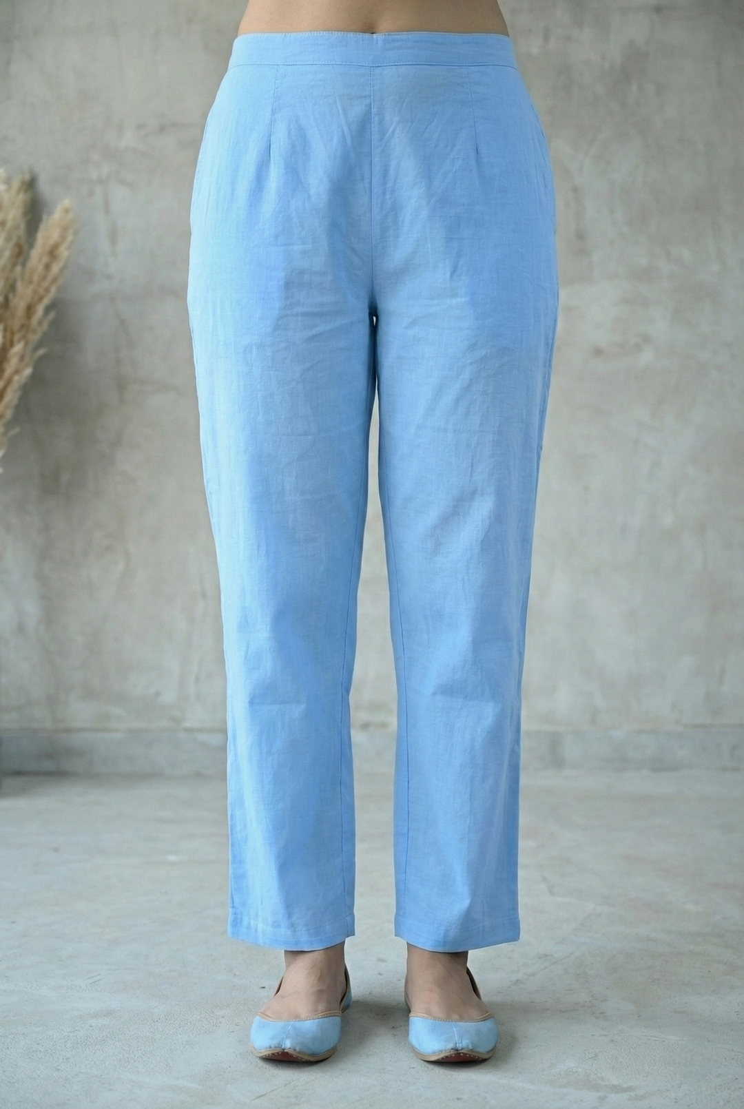 Neerus Blue cotton printed kurta set - detail view 3