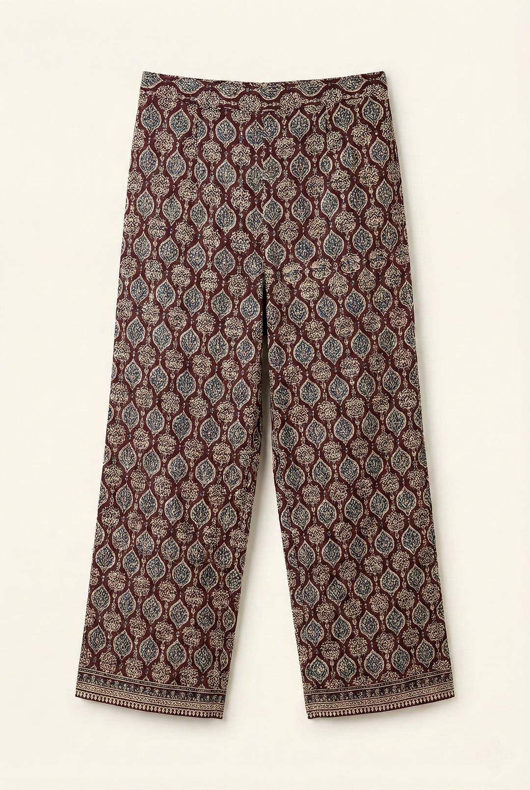 Neerus Brown cotton straight suit set - detail view 2