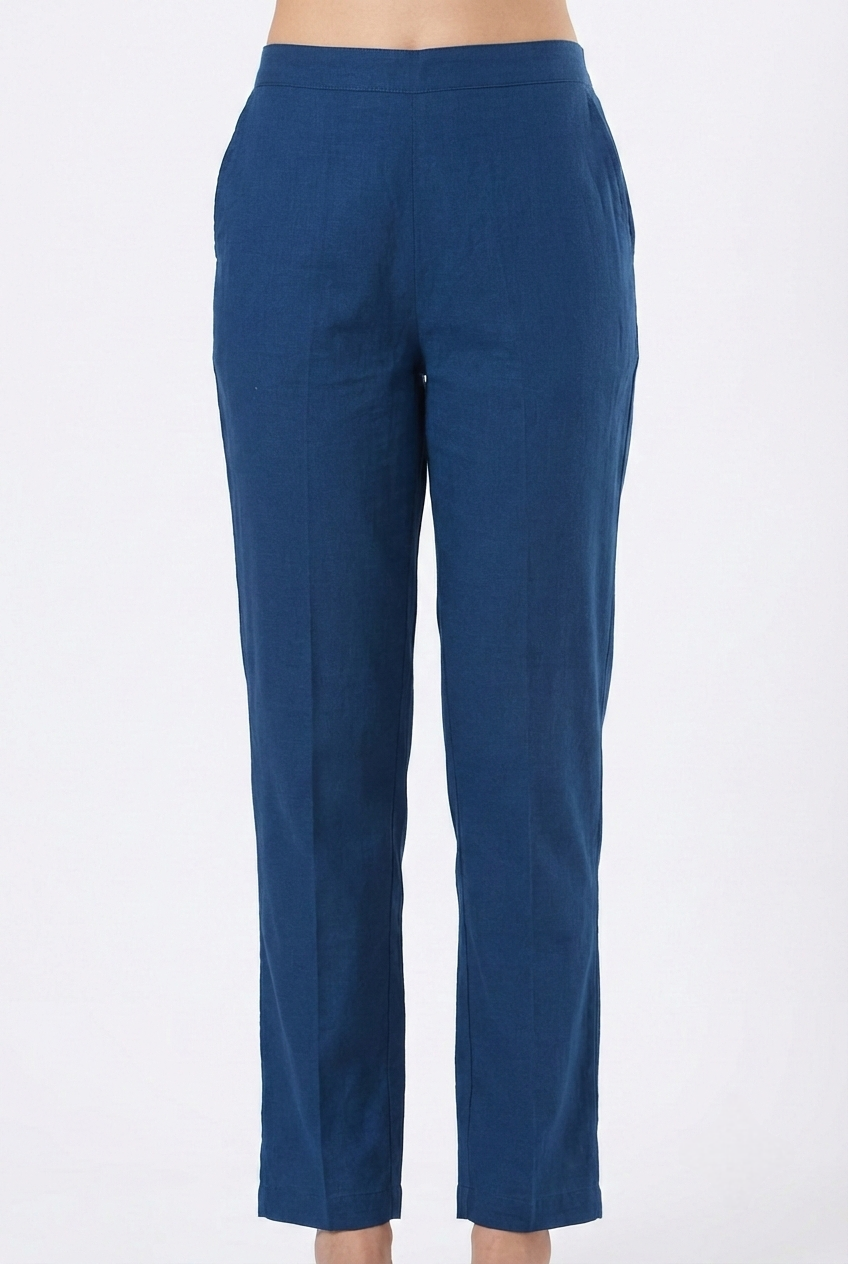 Neerus Blue cotton printed suit set - detail view 3