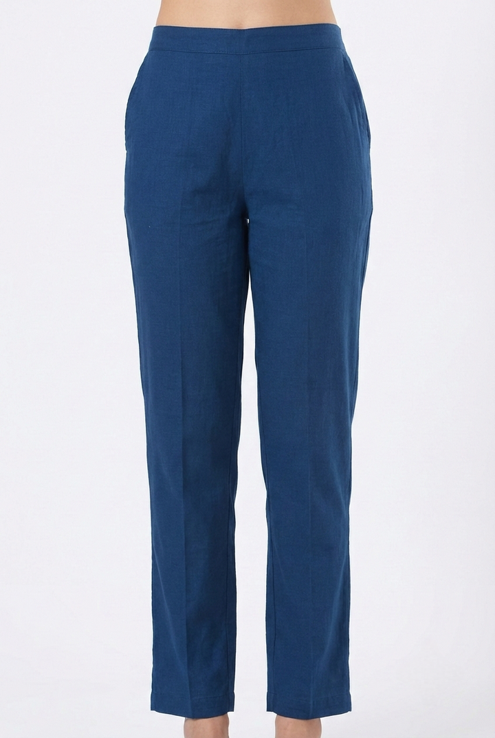 Neerus Blue cotton printed suit set - detail view 3