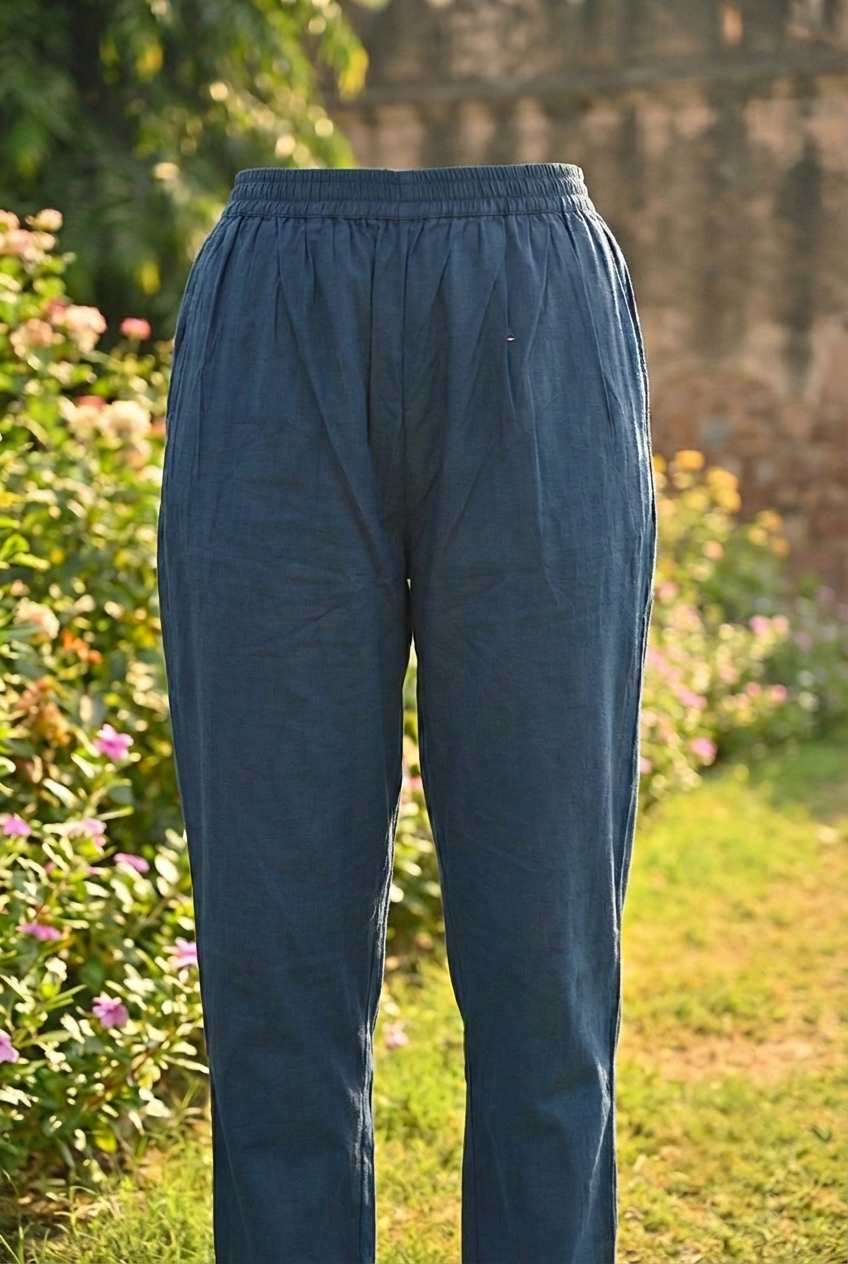Neerus Green cotton hand embroidered suit set - detail view 4