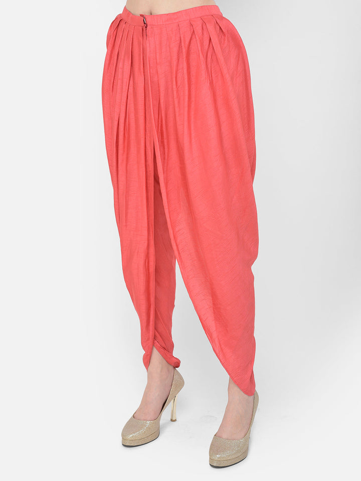 Neerus Red silk suit set - detail view 5