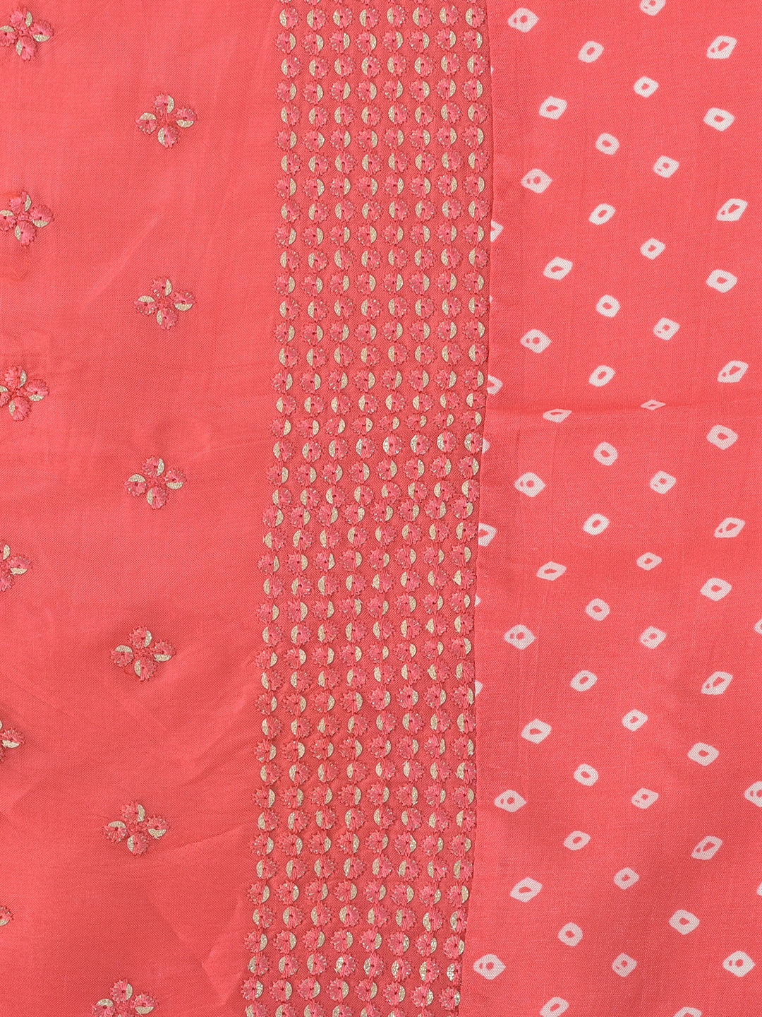Neerus Red silk suit set - detail view 3