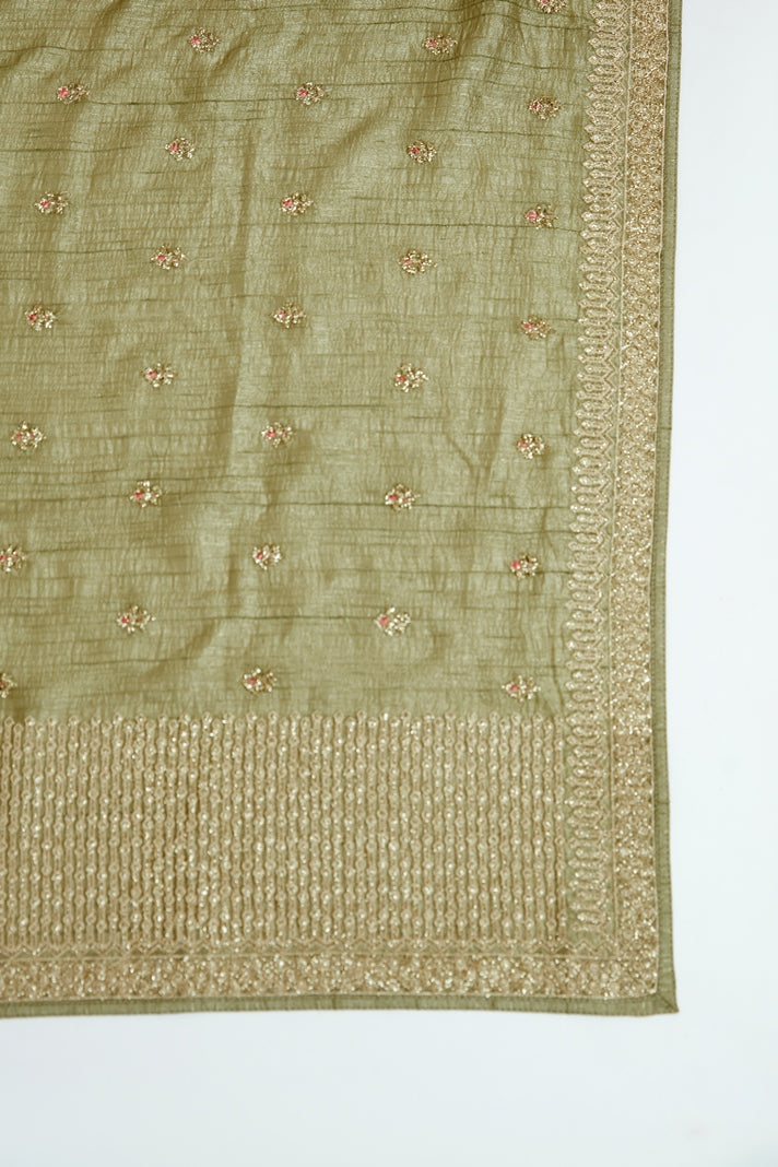 Neerus Pink silk embroidered kurta set - detail view 3
