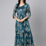 Neerus D Rama Casual Floral Maxi Dresses