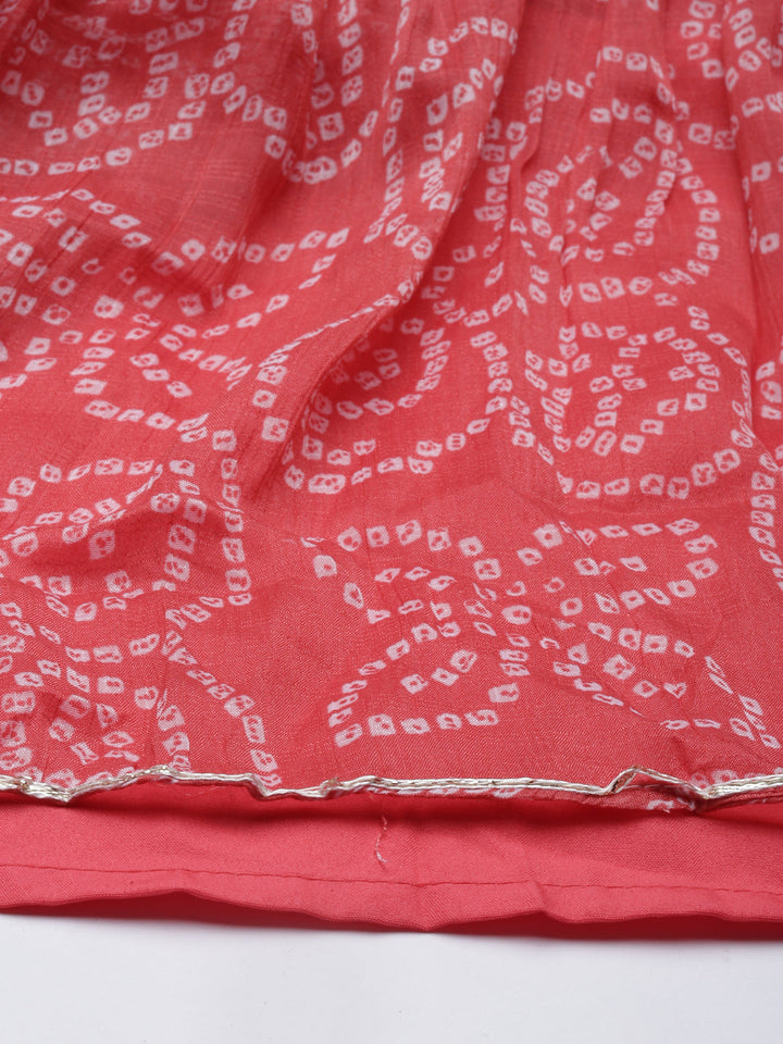 Neerus Orange georgette straight kurta - detail view 5