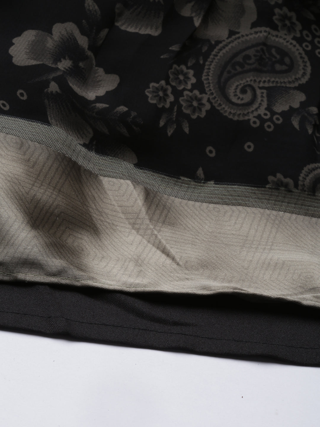 Neerus Black Georgette Gown - detail view 4