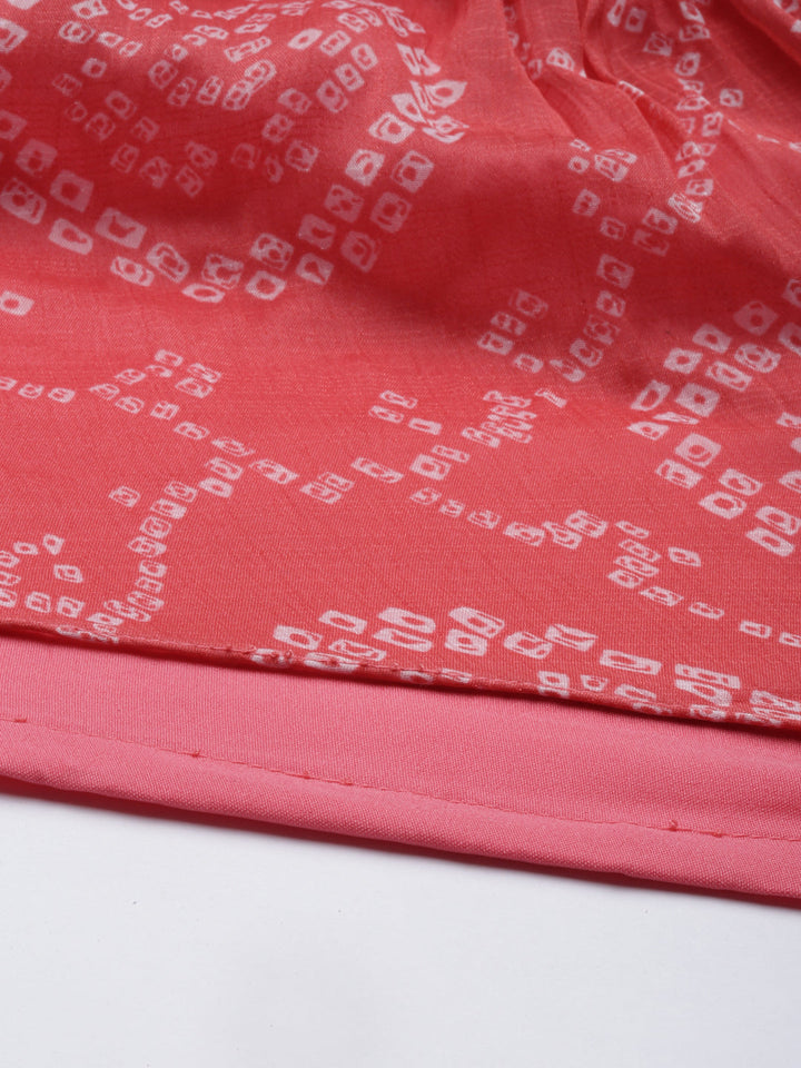 Neerus Orange georgette printed kurti - detail view 4