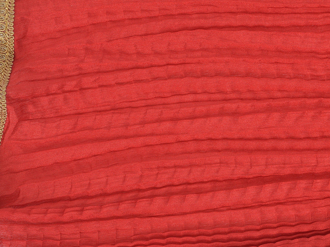 Neerus Pink silk embellished Anarkali kurta set - detail view 6