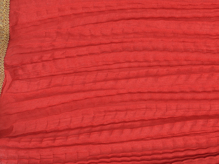 Neerus Pink silk embellished Anarkali kurta set - detail view 6
