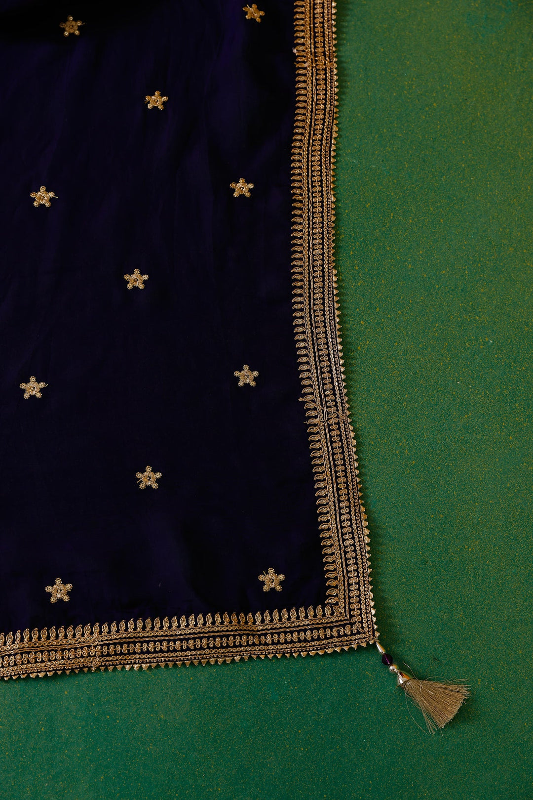 Neerus Purple Georgette Embroidered Lehenga Set - detail view 12
