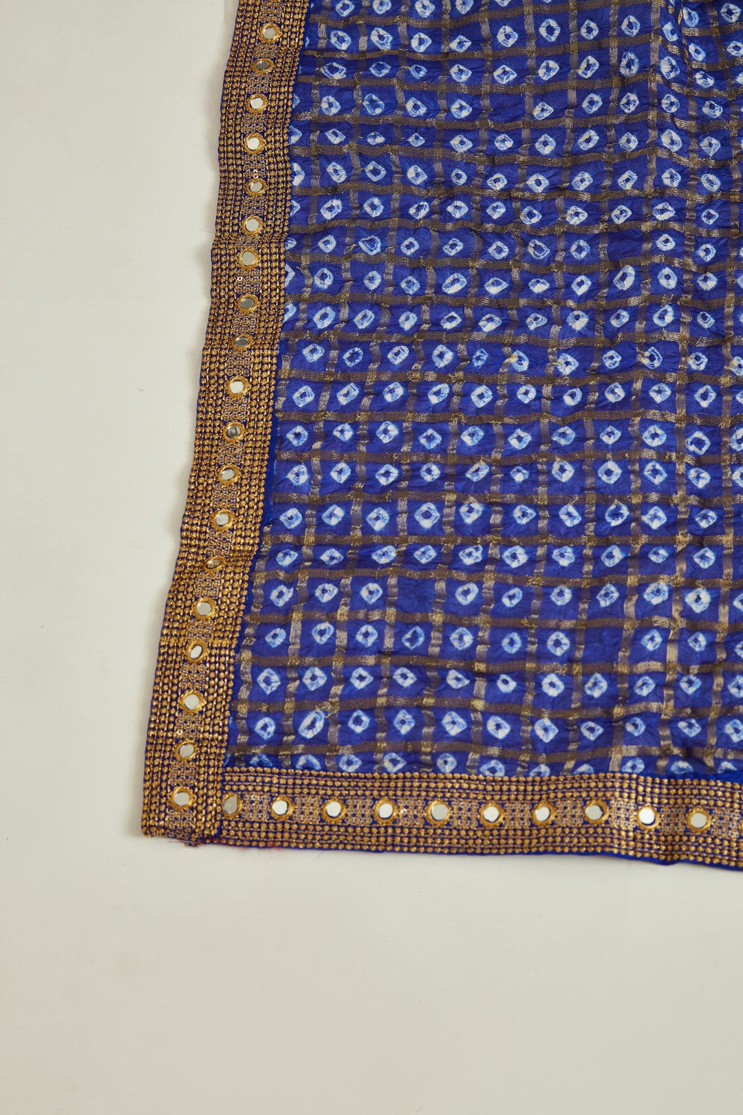 Neerus Grey Chanderi embellished Anarkali kurta set - detail view 5