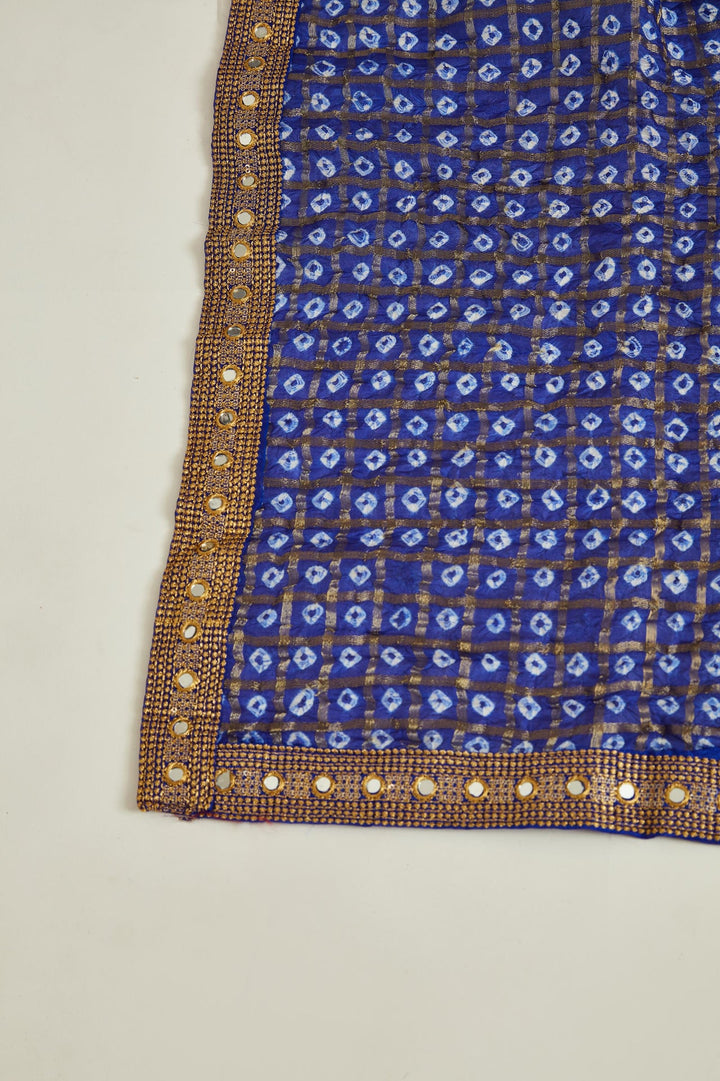 Neerus Grey Chanderi embellished Anarkali kurta set - detail view 12