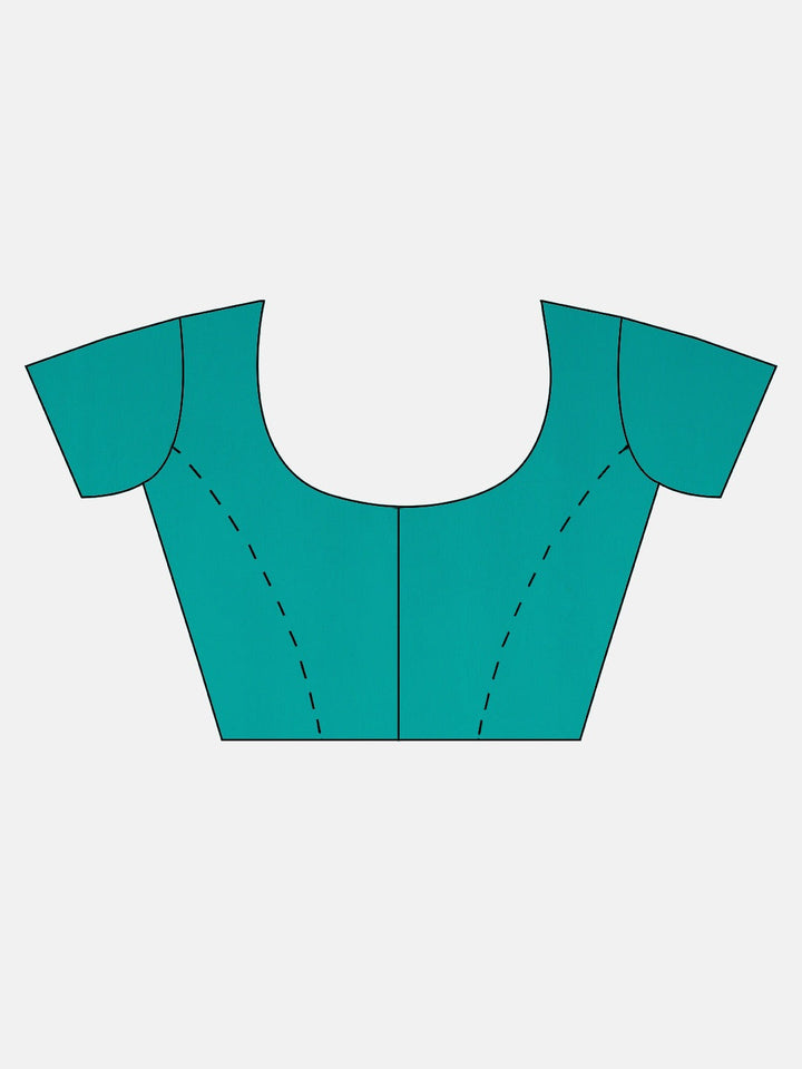 Neerus Blue embellished saree with blouse piece - detail view 2