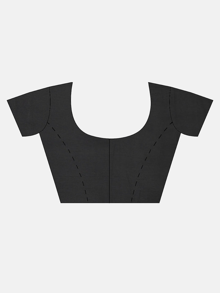 Neerus Black georgette embellished saree with blouse - detail view 2