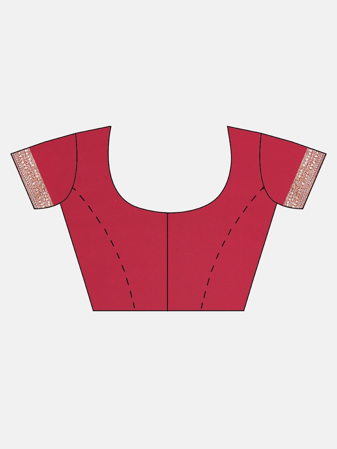 Neerus Pink georgette embellished saree - detail view 2