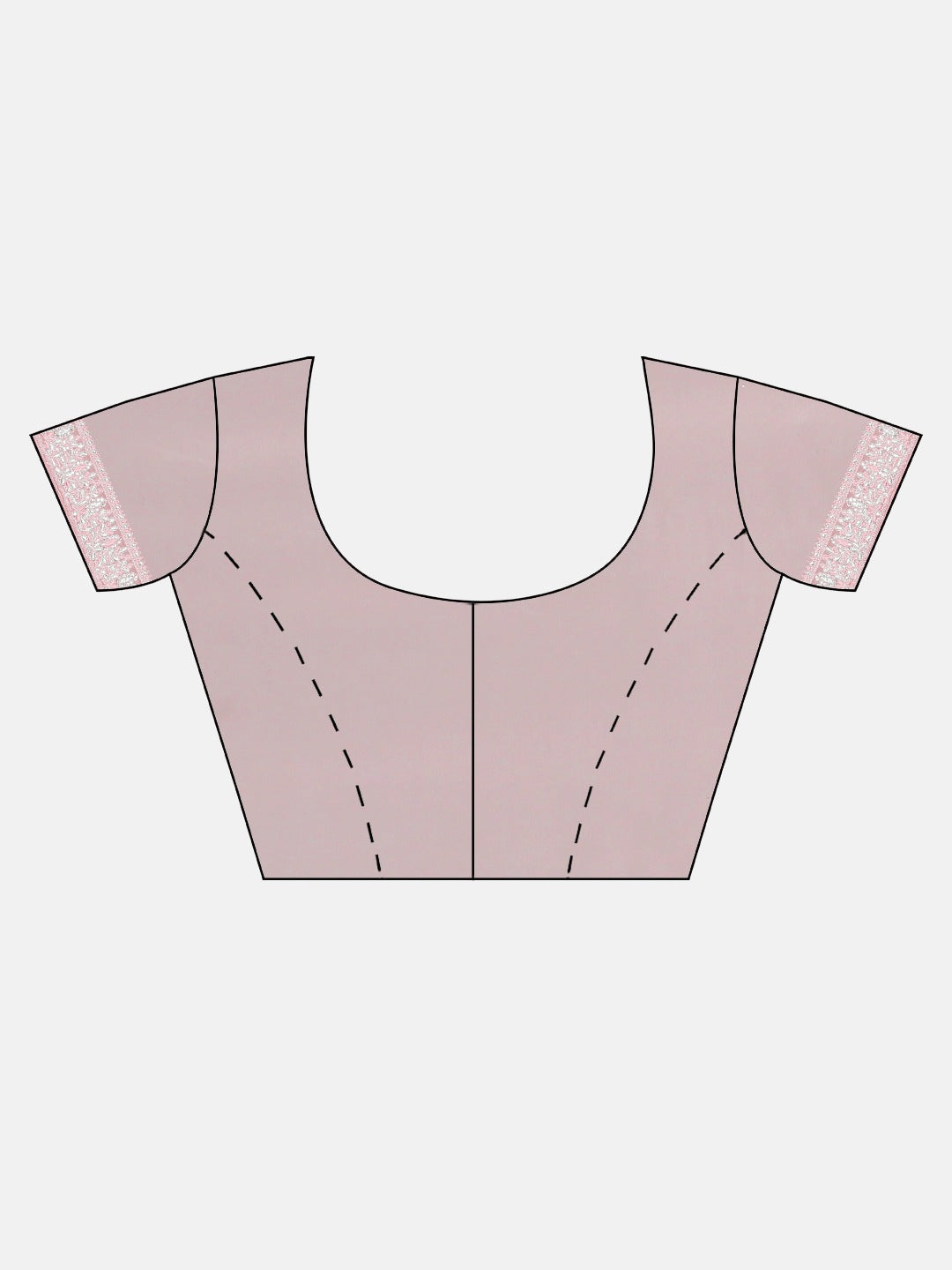 Neerus Pink embroidered saree with blouse piece - detail view 2