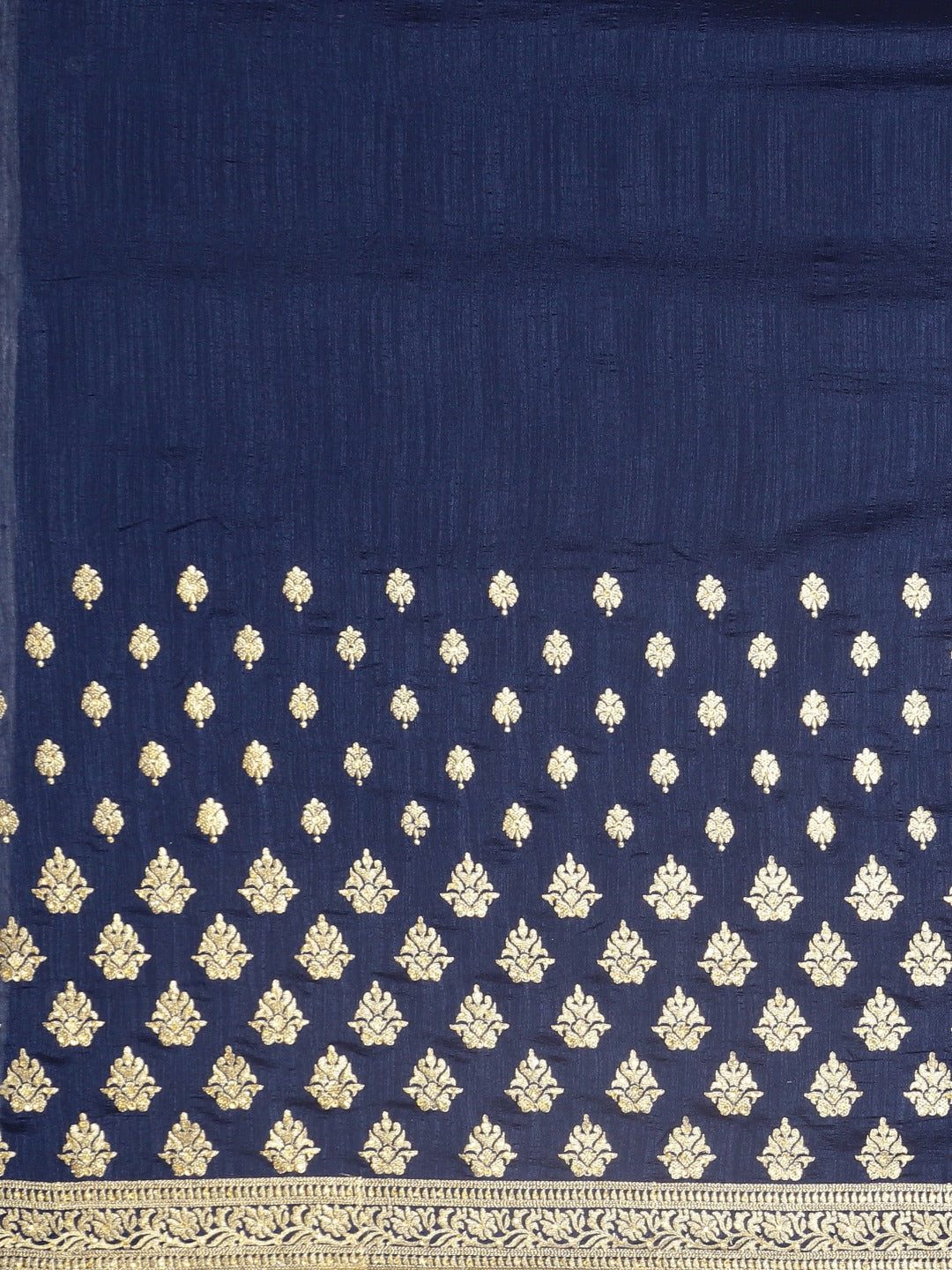 Neerus Blue silk woven saree - side view