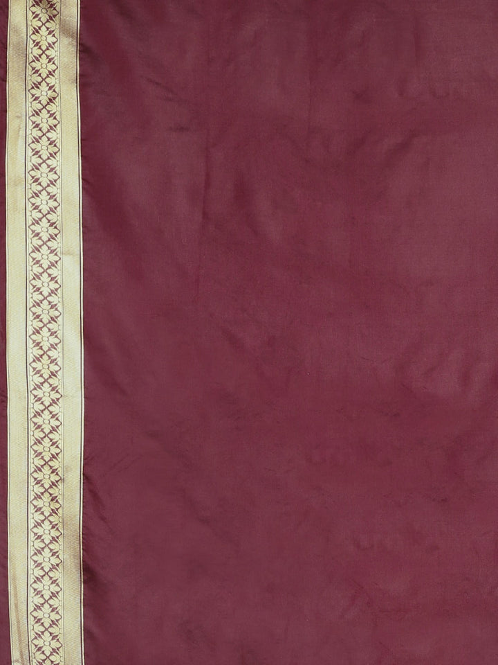 Neerus Pink silk woven saree - detail view 3