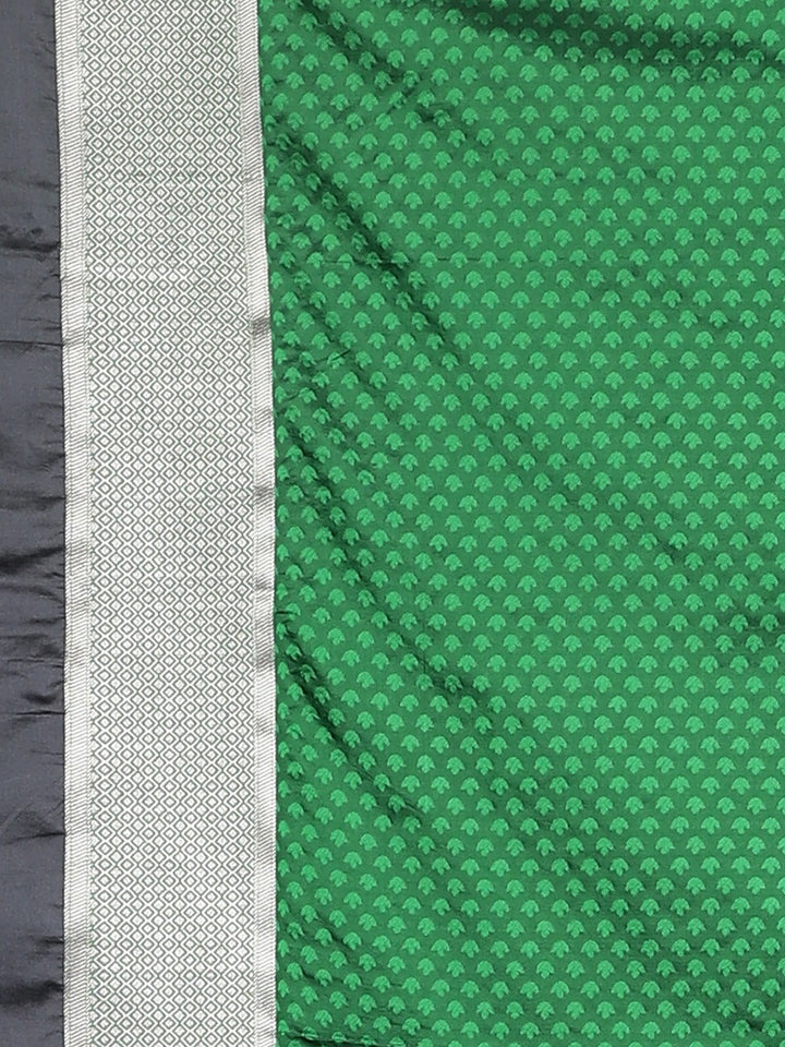 Neerus Grey silk woven saree - detail view 3