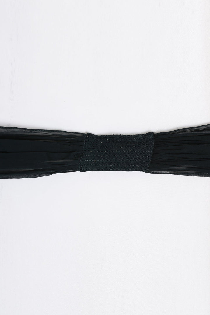 Neerus Green georgette embroidered suit set - detail view 7