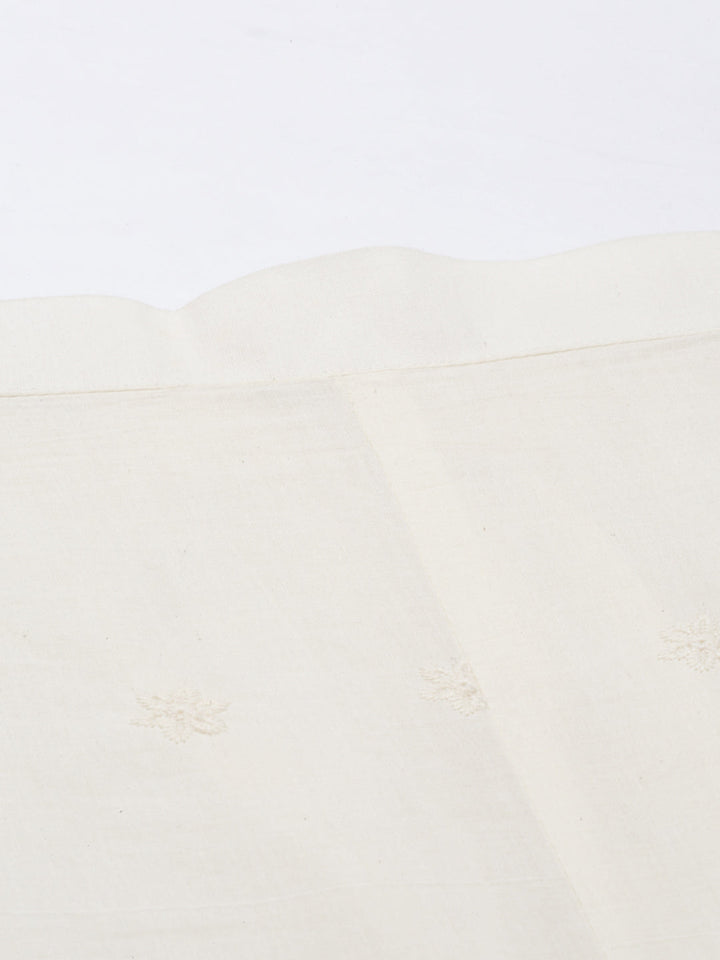 Neerus Cream solid flared palazzo - detail view 3