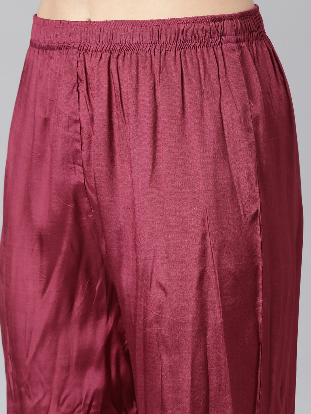 Neerus Purple Banarasi woven suit set - detail view 3