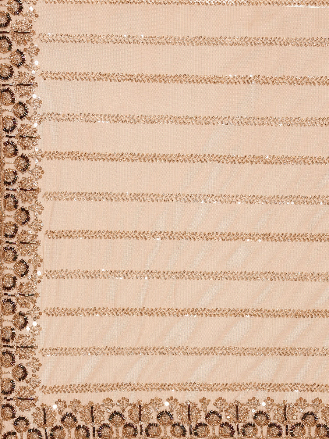 Neerus Gold net embroidered saree - detail view 3