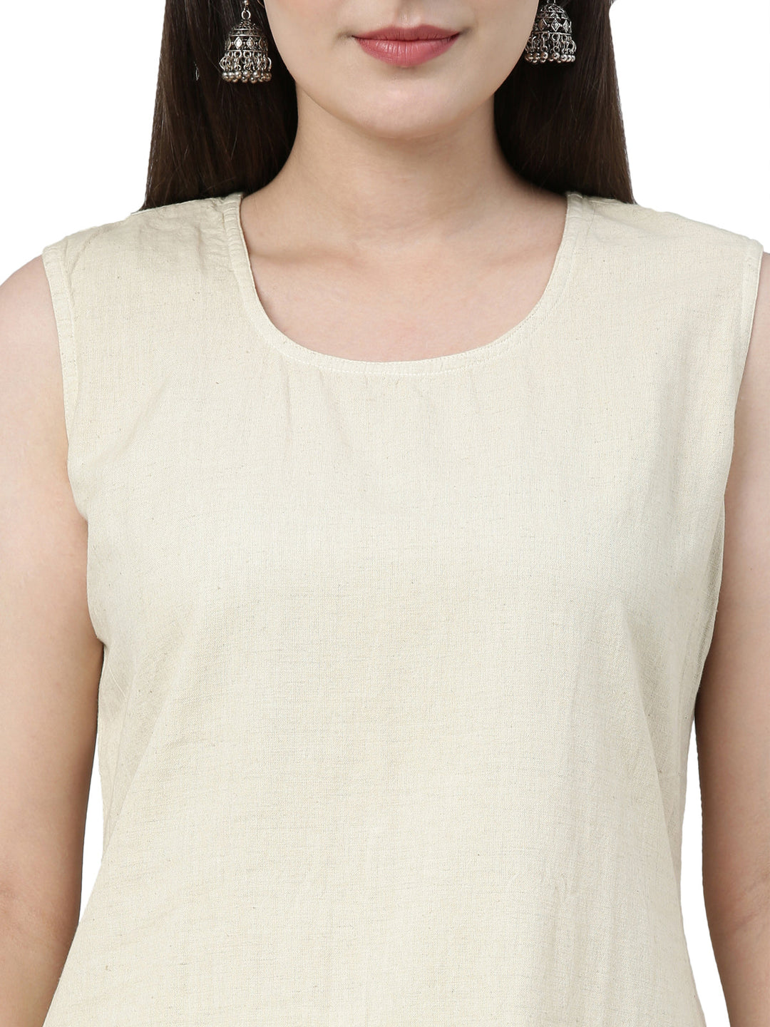 Neerus Multi cotton printed kurti with coat - detail view 1