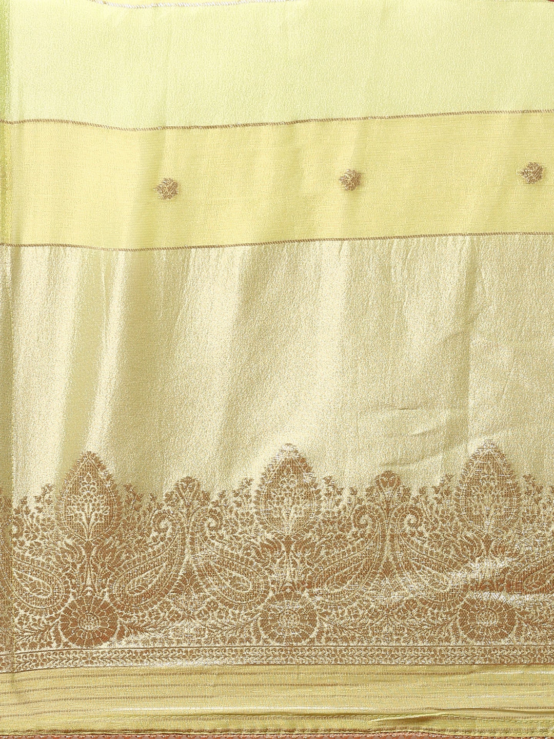 Neerus Green tissue hand embroidered suit set - detail view 4