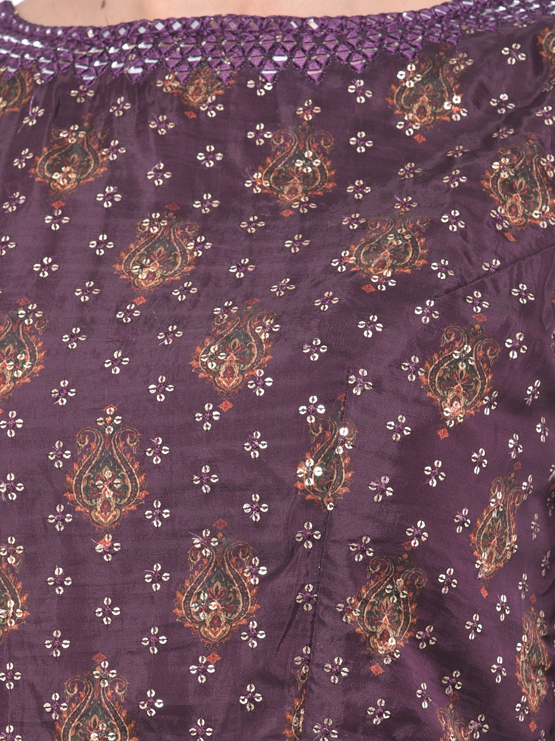 Neerus Green embellished flared lehenga set - detail view 2