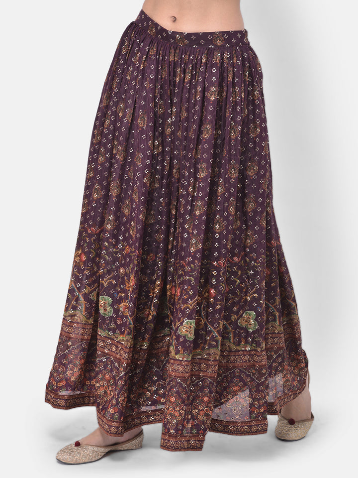 Neerus Green embellished flared lehenga set - detail view 4