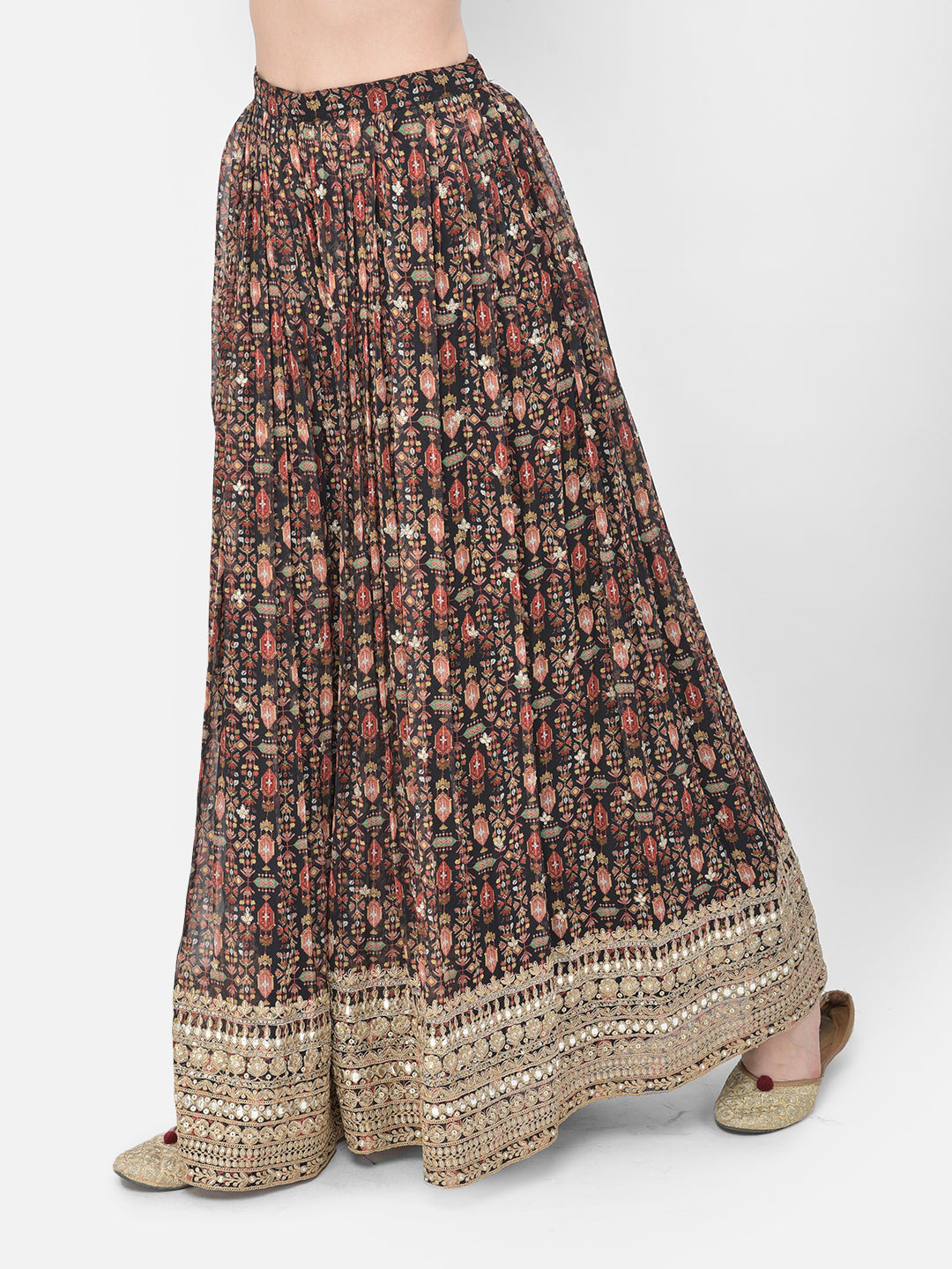 Neerus Multi georgette printed lehenga choli set - detail view 4