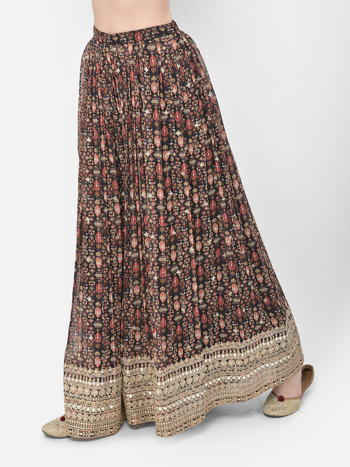 Neerus Multi georgette printed lehenga choli set - detail view 4
