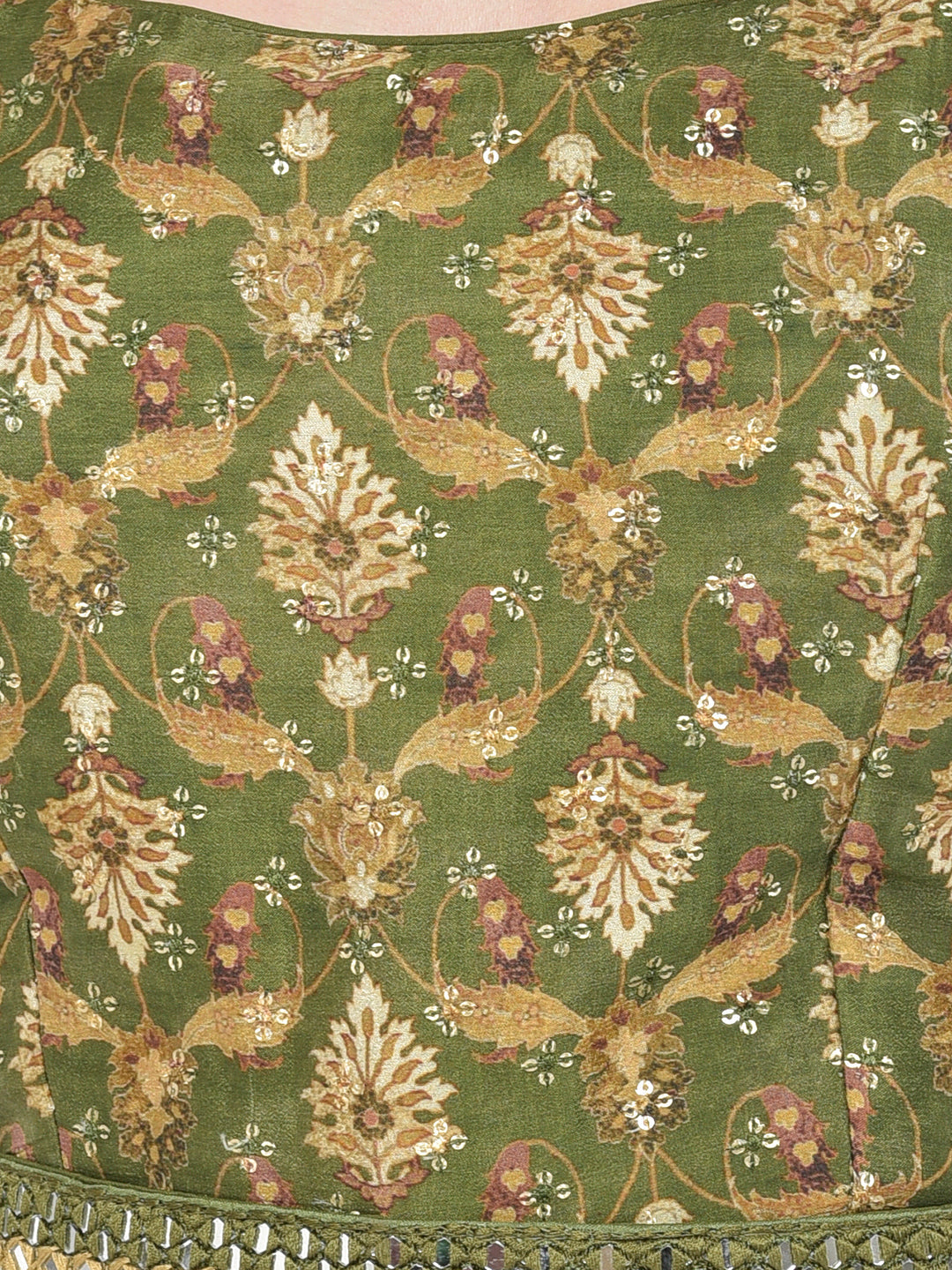 Neerus Multi georgette printed gown - detail view 14