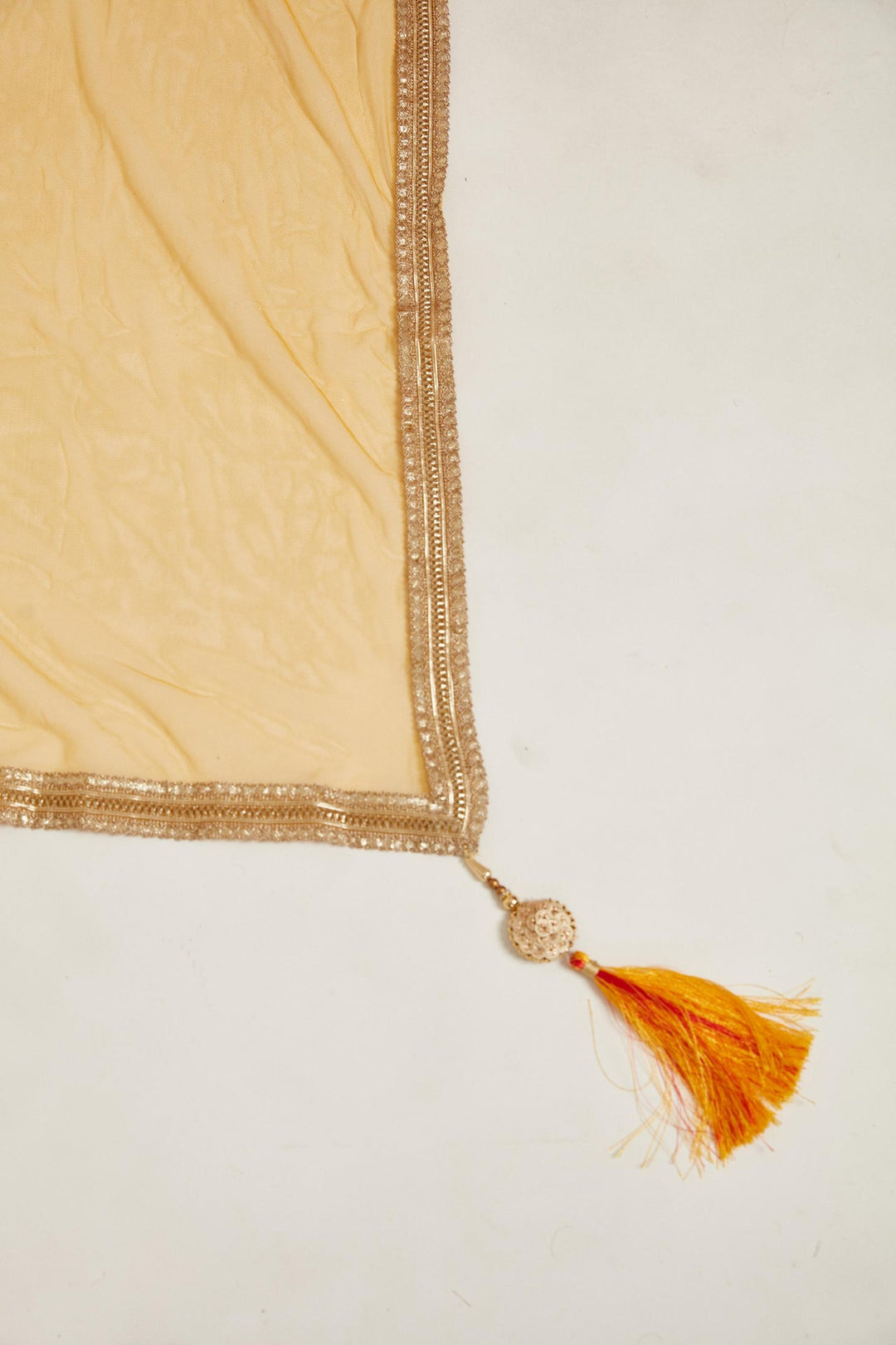 Neerus Yellow georgette maxi gown - detail view 3