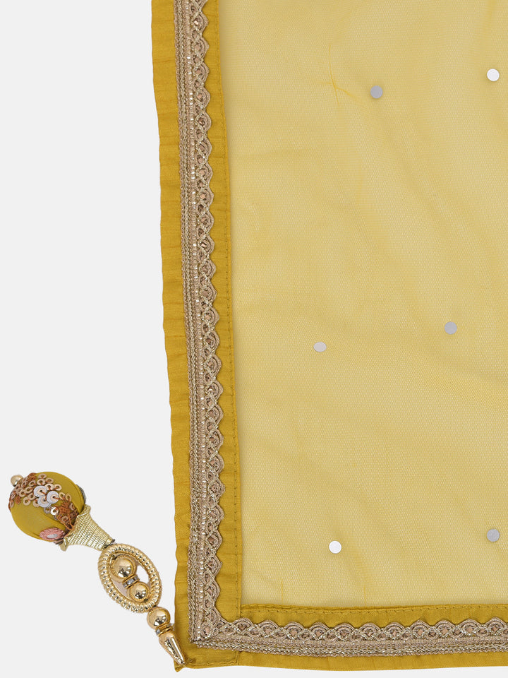 Neerus Yellow embellished flared lehenga set - detail view 3